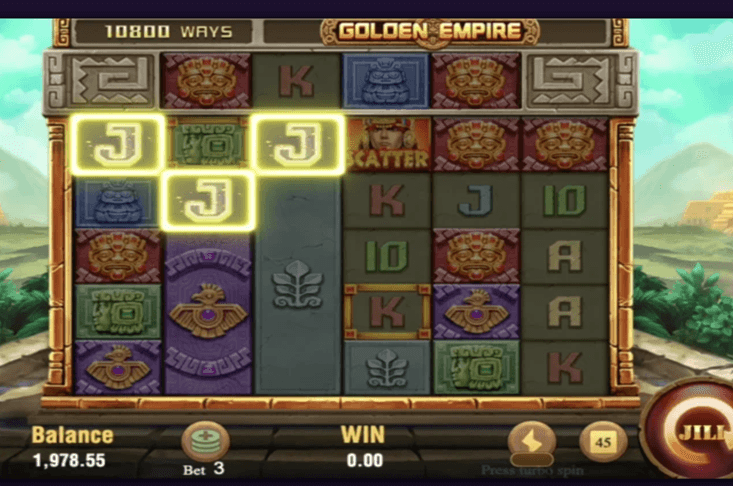Golden Empire slot screenshot showing Asian-inspired gold and red aesthetics, classic reel layout, and mobile-friendly interface commonly found in regional Asian provider libraries