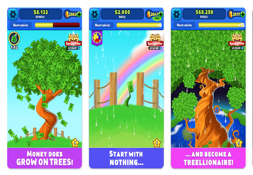Money Tree slot screenshot featuring a traditional classic layout with simple symbols and minimal animations