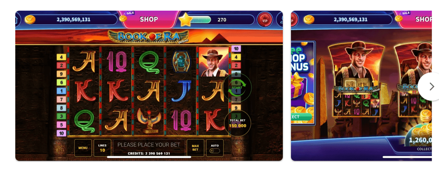 Book of Ra Deluxe Egyptian slot game featuring ancient symbols, pyramids, and classic adventure theme