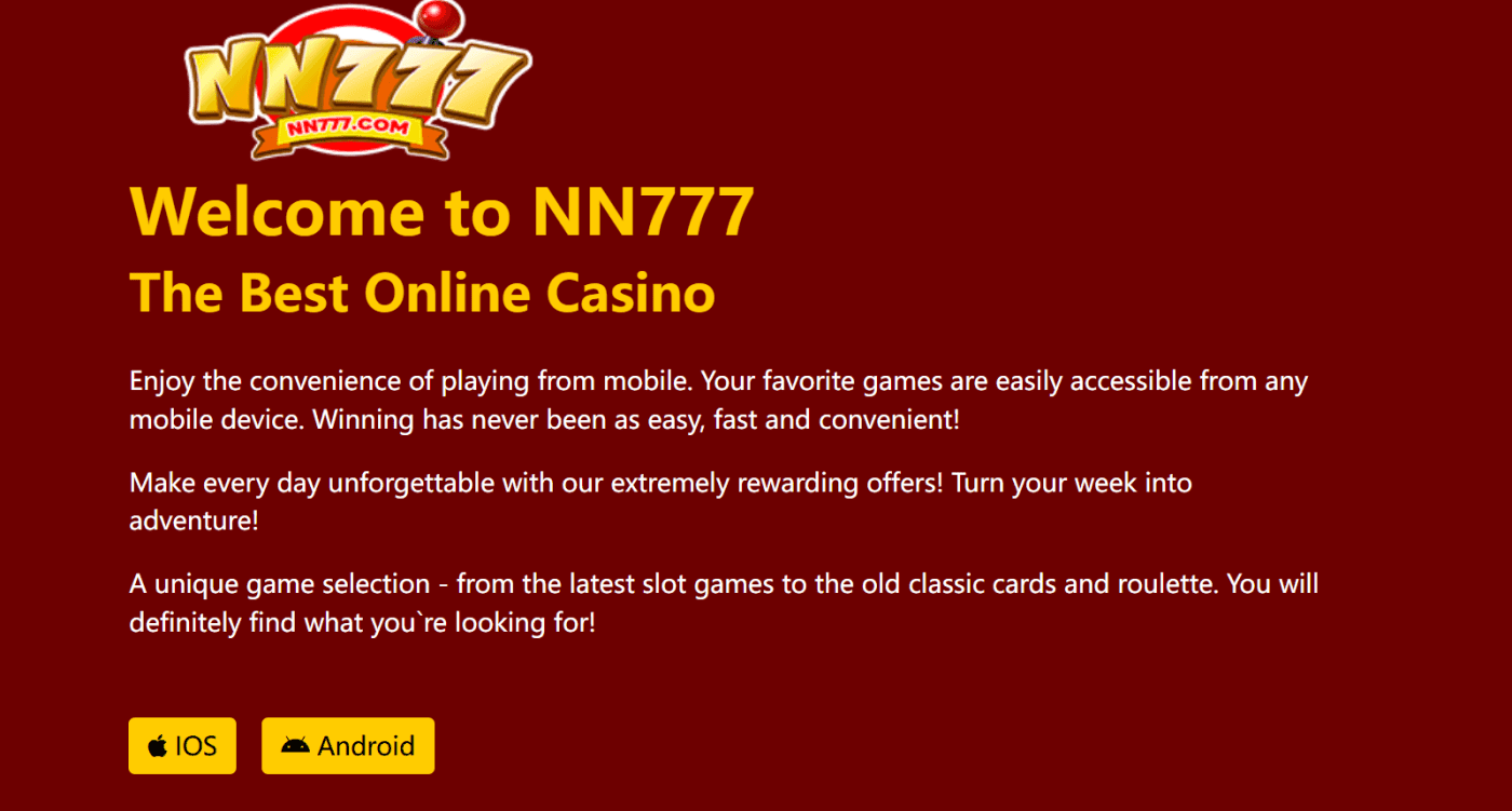 NN777 review Philippines mobile app download: iOS and Android options on official homepage