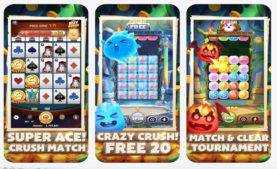 Super Ace classic slot game with retro reels, classic symbols, and simple traditional layout