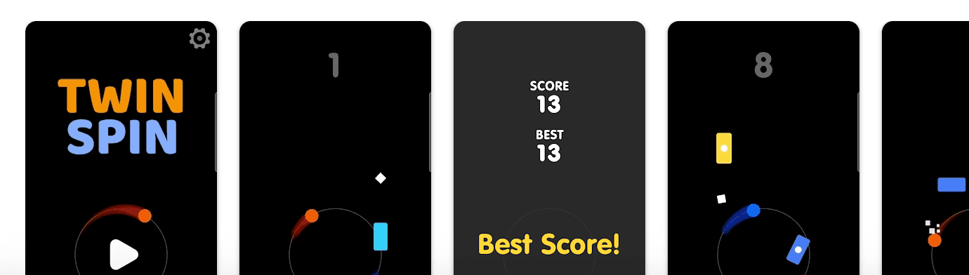 Special Visual Style Slots example: Twin Spin neon retro-modern slot with symmetrical reels and clean stylized design